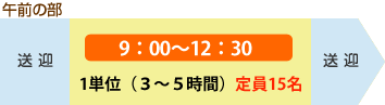 【午前の部（1単位）】9:00～12:10　定員15名